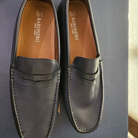 Leather Slip-on Driving Loafers - Picture 1 of 6